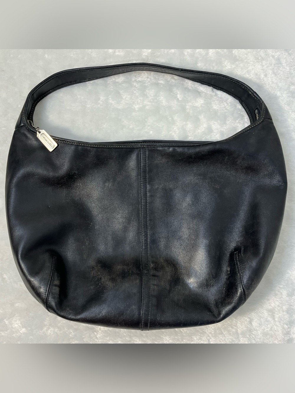 Vintage Coach Y2K Ergo 9221 Black Leather Hobo Shoulder Bag Purse **FLAWS**